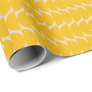 Moderne geometrische einfache Formen Muster Gelb Geschenkpapier
