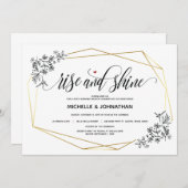 Moderne, geometrische Einladungen nach der Hochzei (Vorne/Hinten)