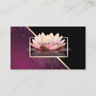 Moderne geometrische, elegante Lotus Visitenkarte
