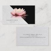 Moderne geometrische, elegante Lotus Visitenkarte (Vorne/Hinten)