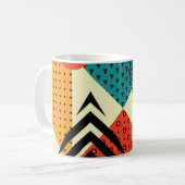 Moderne geometrische Elemente, Retro-Stil. Kaffeetasse (Vorderseite Links)