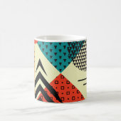 Moderne geometrische Elemente, Retro-Stil. Kaffeetasse (Mittel)