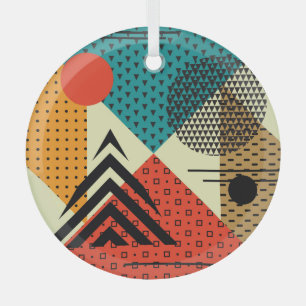 Moderne geometrische Elemente, Retro-Stil. Ornament Aus Glas