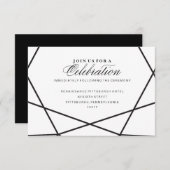Moderne geometrische Empfang-Karte Begleitkarte (Vorne/Hinten)
