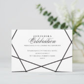 Moderne geometrische Empfang-Karte Begleitkarte (Stehend Vorderseite)
