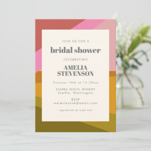 Moderne geometrische Erthyshusdusche Bridal Brunch Einladung