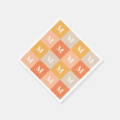 Moderne geometrische Farbblock-Monogramme Serviette (Ecke)