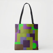 Moderne geometrische Farbblock-Muster-Tasche Tasche (Vorderseite)