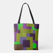 Moderne geometrische Farbblock-Muster-Tasche Tasche (Rückseite)