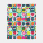 Moderne geometrische Farbblöcke aus dem Mittelalte Fleecedecke (Vorderseite)