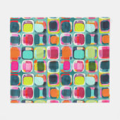 Moderne geometrische Farbblöcke aus dem Mittelalte Fleecedecke (Vorderseite (Horizontal))