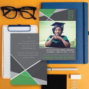 Moderne geometrische Farbblöcke Geo Foto Abschluss Ankündigung