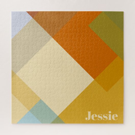 Moderne geometrische Farbblöcke Puzzle (Vertikal)