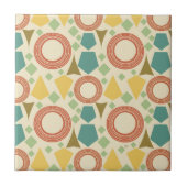 Moderne geometrische Farbe des Mitteljahrhunderts Fliese (Vorderseite)