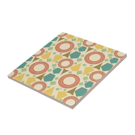 Moderne geometrische Farbe des Mitteljahrhunderts Fliese (Seite)