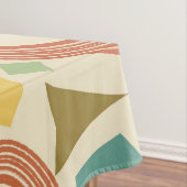 Moderne geometrische Farbe des Mitteljahrhunderts Tischdecke (Beispiel)