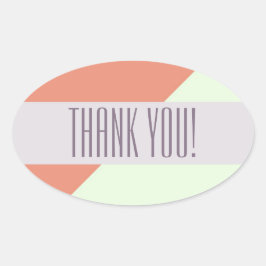 Moderne geometrische Farbe groß danke Aufkleber