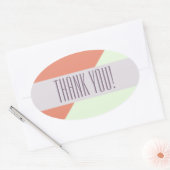 Moderne geometrische Farbe groß danke Aufkleber (Umschlag)