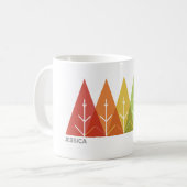 Moderne geometrische Farbe überschneidet Weihnacht Kaffeetasse (Vorderseite Links)