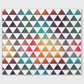 Moderne geometrische, farbige Dreiecke Geschenkpapier (Flach)