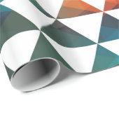 Moderne geometrische, farbige Dreiecke Geschenkpapier (Rolleneckpunkt)