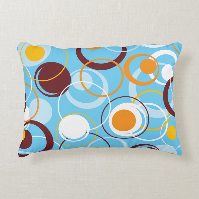 Moderne geometrische Farbkreise Gestaltungsmuster Dekokissen (Vorderseite)