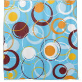 Moderne geometrische Farbkreise Gestaltungsmuster Duschvorhang (Vorderseite)