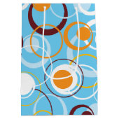 Moderne geometrische Farbkreise Gestaltungsmuster Mittlere Geschenktüte (Rückseite)