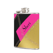 Moderne geometrische Flasche Flachmann (Links)