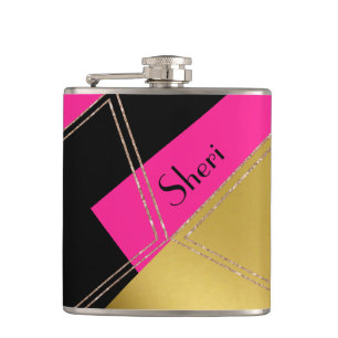 Moderne geometrische Flasche Flachmann