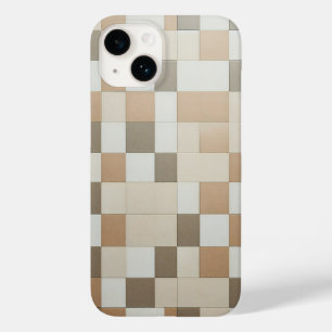Moderne geometrische Fliesen in Erdtönen - Minima Case-Mate iPhone 14 Hülle