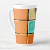 Moderne geometrische Fliesenmuster-Design Milchtasse (Linke Ecke)