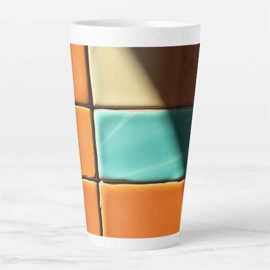 Moderne geometrische Fliesenmuster-Design Milchtasse (Vorderseite)