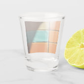 Moderne geometrische Fliesenmuster-Design Schnapsglas (Rückseite)