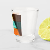 Moderne geometrische Fliesenmuster-Design Schnapsglas (Rechts)