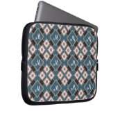 Moderne geometrische florale Monogramm-Blumenmuste Laptopschutzhülle (Vorne Rechts)