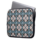 Moderne geometrische florale Monogramm-Blumenmuste Laptopschutzhülle (Vorderseite Links)