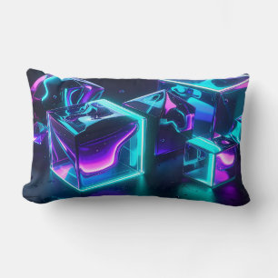 Moderne geometrische Flüssig-Glow-Kissen Lendenkissen