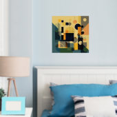 Moderne geometrische Foliendrucke (In Situ (Schlafzimmer))