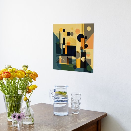 Moderne geometrische Foliendrucke (Ablage(Küche))