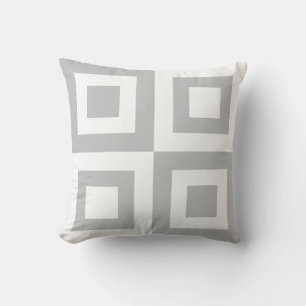 Moderne geometrische Form aus hellem Grau und weiß Kissen