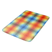 Moderne geometrische Form des Regenbogens Badematte (Schrägansicht)