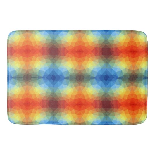 Moderne geometrische Form des Regenbogens Badematte (Vorderseite)