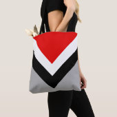Moderne geometrische Form in Schwarz-Weiß und Rot Tasche (Von Nahem)