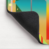 Moderne geometrische Formen abstraktes Muster Mousepad (Ecke)