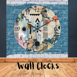 Moderne geometrische Formen Acrylmauer Große Wanduhr