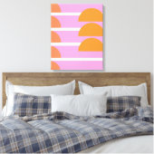Moderne geometrische Formen Art Rosa und Orange Leinwanddruck (Insitu (Schlafzimmer))