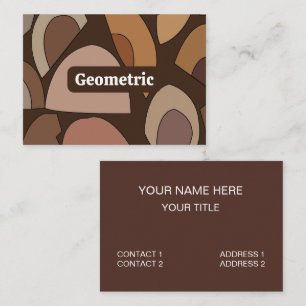 Moderne geometrische Formen aus der Mitte des Jahr Visitenkarte