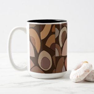 Moderne geometrische Formen aus der Mitte des Jahr Zweifarbige Tasse