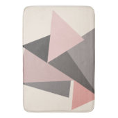 Moderne geometrische Formen aus rosa und grauem Mi Badematte (Vorderseite Vertikal)